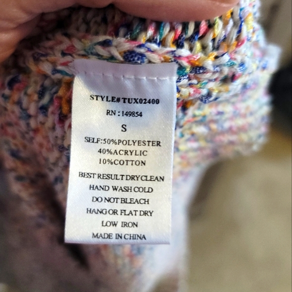Sadie & Sage Multicolor Knit Sweater Size Small - NWOT - Picture 5 of 7